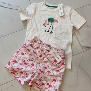 Janie and Jack swimsuit and tshirt set